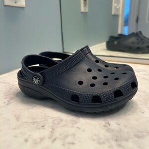 Junior size 2 Navy Blue Crocs